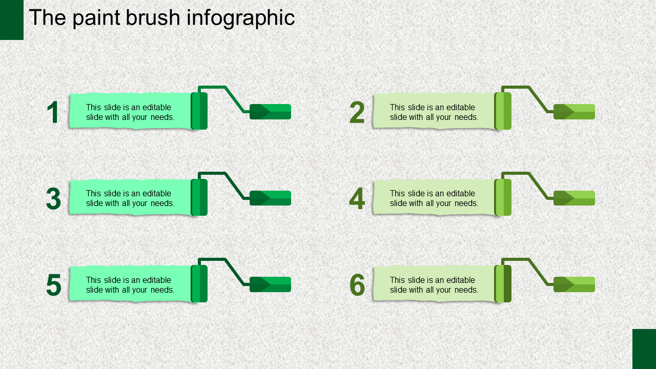 infographic template powerpoint-The paint brush infographic-green-6